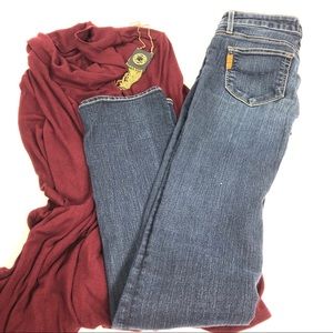 Paige Skyline Straight Medium Wash Jeans 26